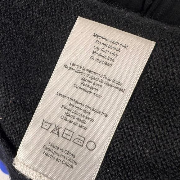 Lunya Small Cotton Silk Pants Black Wide Leg High Rise - Picture 9 of 10